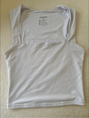 Sweetheart neckline dove white tank